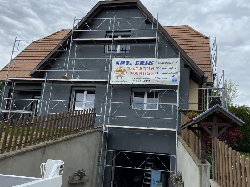 Isolation par l’extérieur d’une maison individuelle à Achenheim proche de Strasbourg